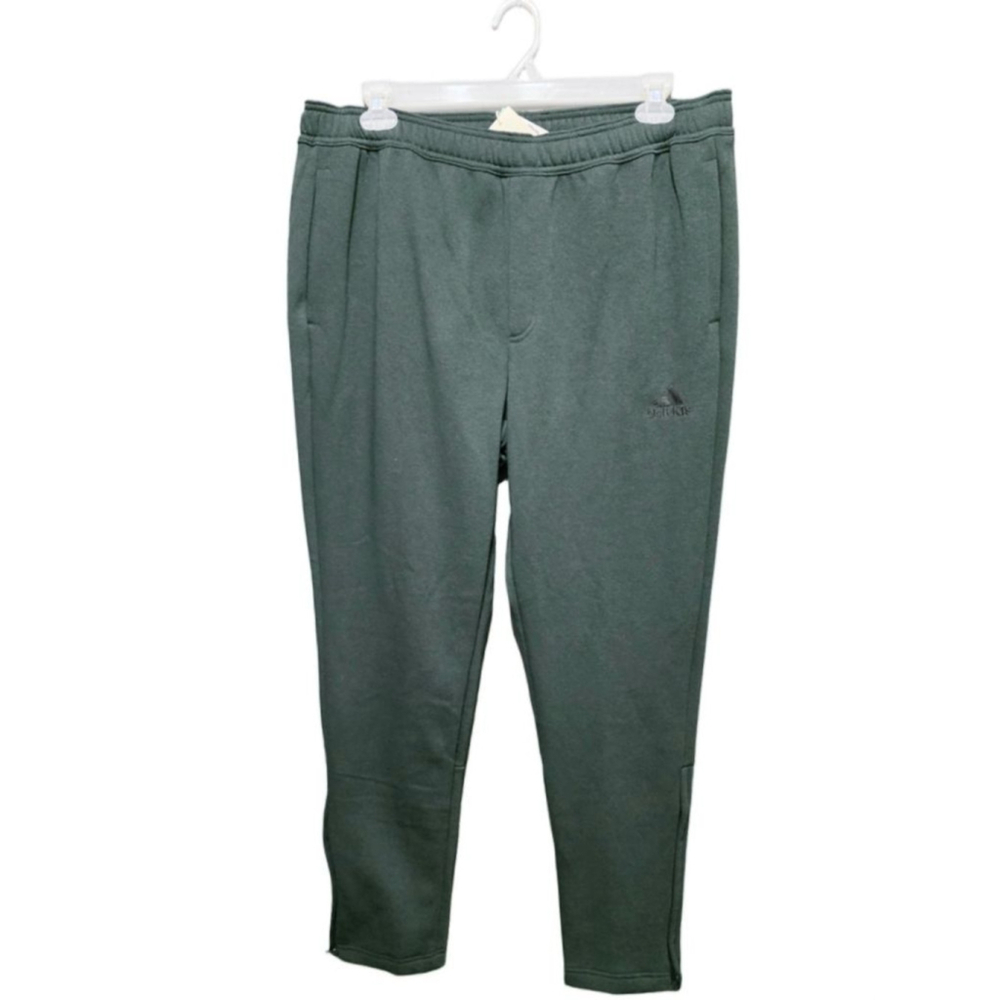 Adidas Tapered Zip Leg Pants Fleece Lined Green Men's Size XL